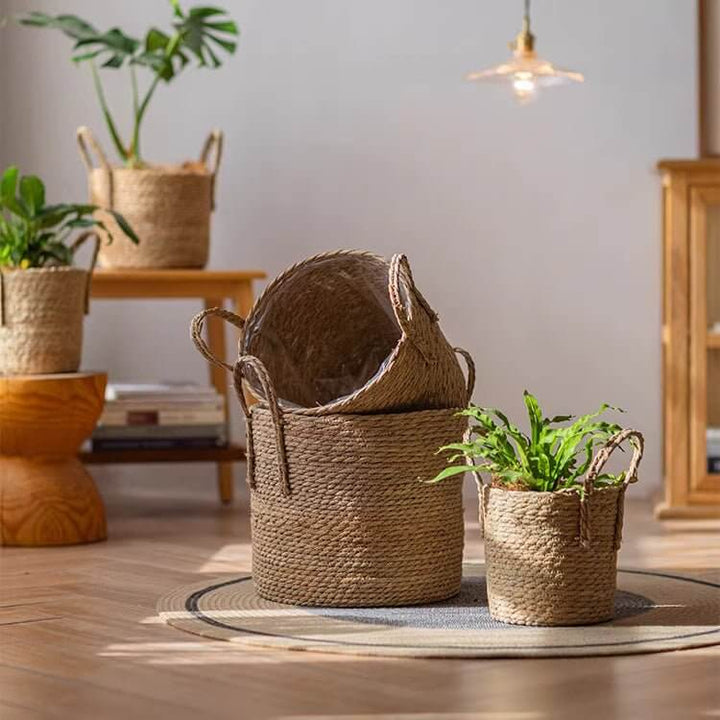 French Country Woven Planter Basket