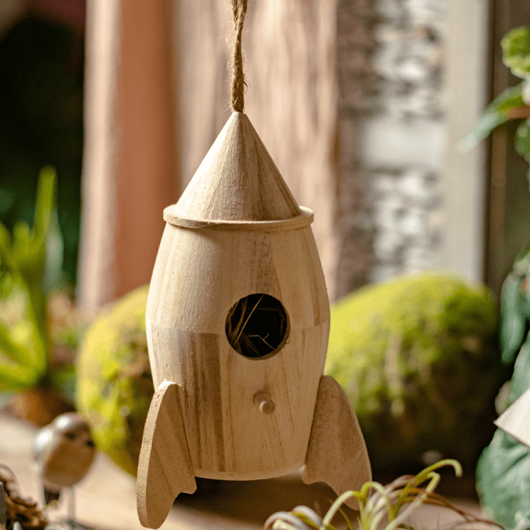 Natural Solid Wood Birdhouse