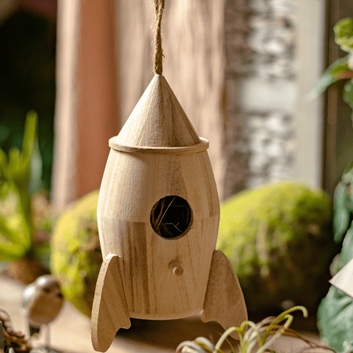 Natural Solid Wood Birdhouse