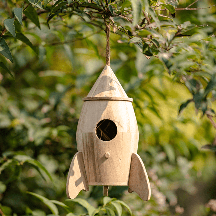 Natural Solid Wood Birdhouse