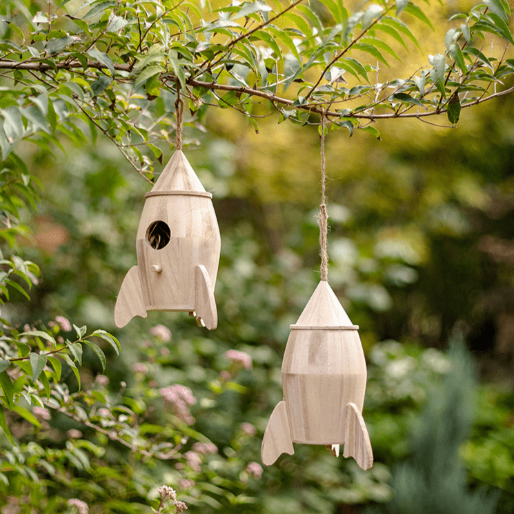 Natural Solid Wood Birdhouse