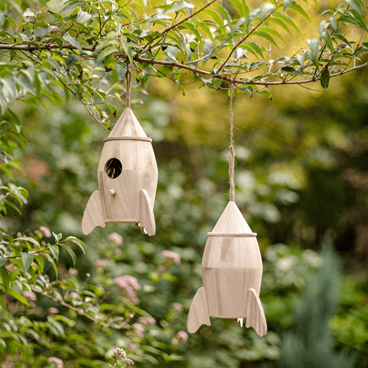 Natural Solid Wood Birdhouse