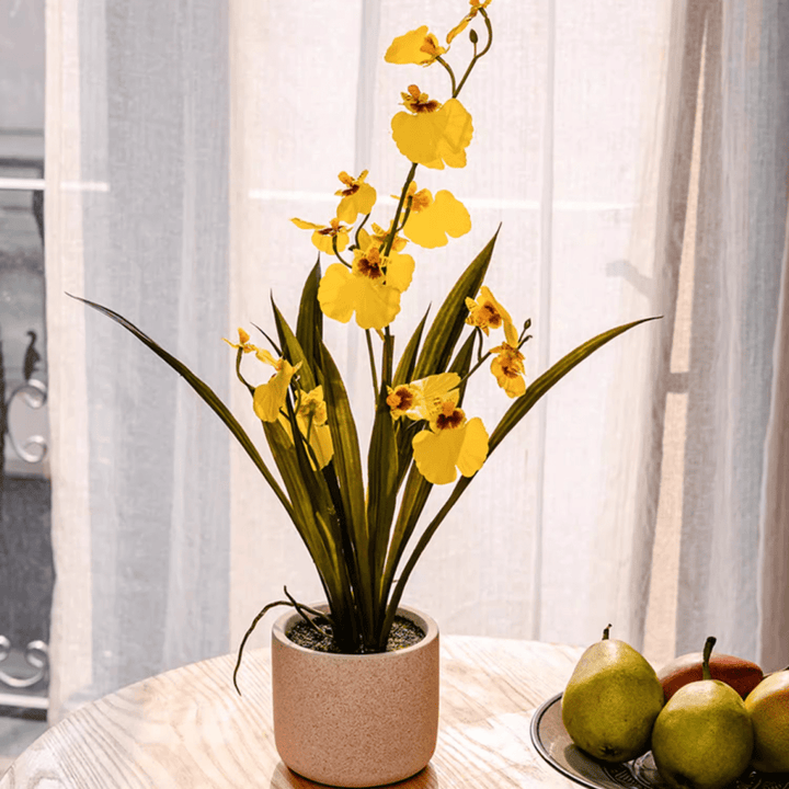 Potted Faux Dancing Lady Orchid