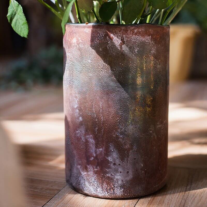 Rust Red Vase Rust Style Art Glass Vase – Vintage Shopper
