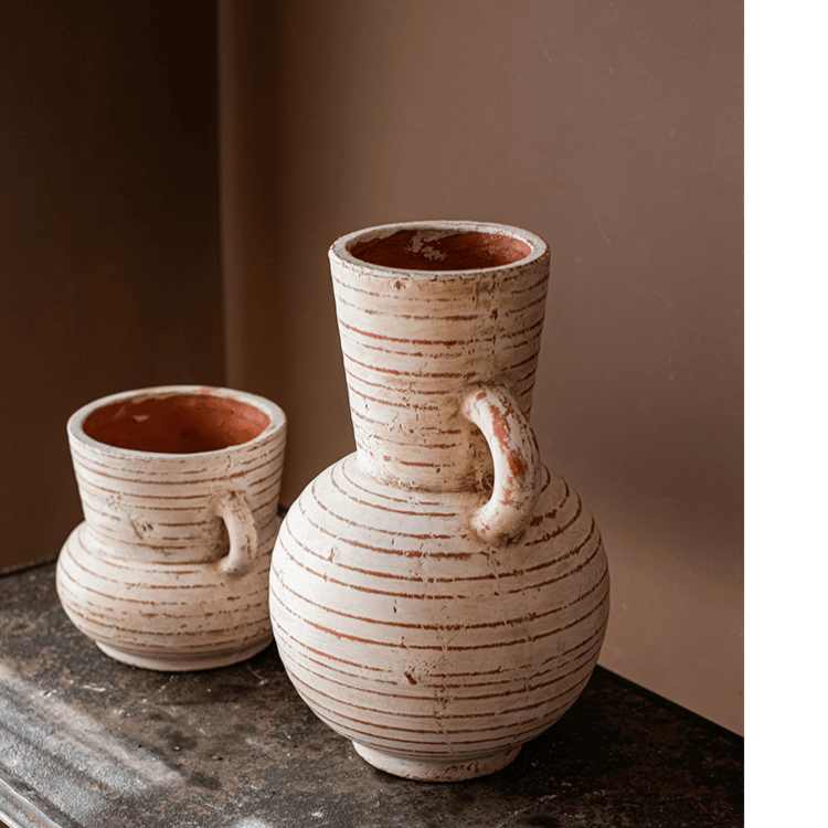 Terracotta Planter Vase with Handles