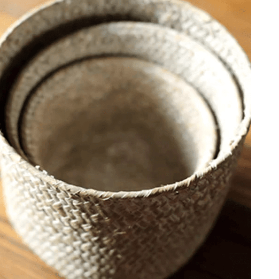 Natural Woven Round Storage Basket