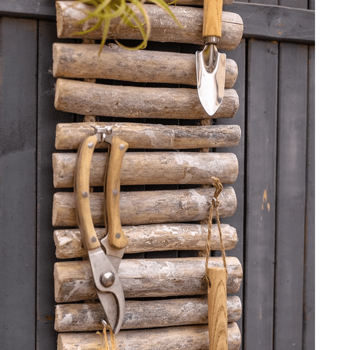 Rustic Wood Ladder Wall Décor Tool Organizer