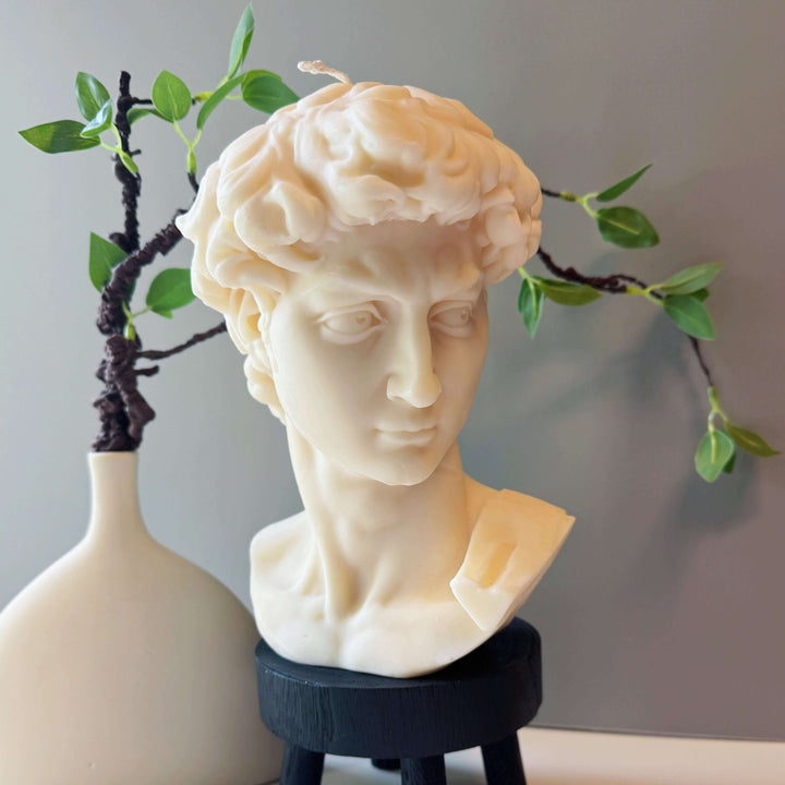 Michelangelo David Bust Candle