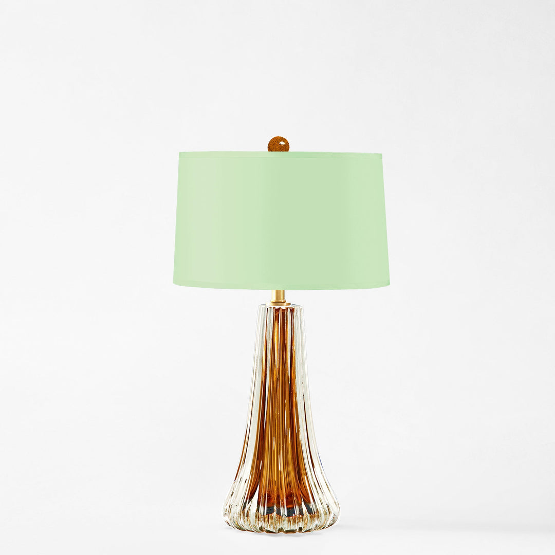 Handcrafted Italian White Murano Glass Table Lamp