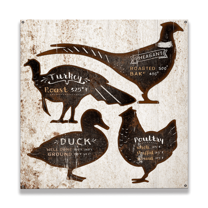 Farmhouse Kitchen Cooking Fowl Wall Art
