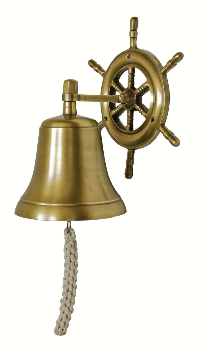 Brass Ship’s Wheel Wall Bell