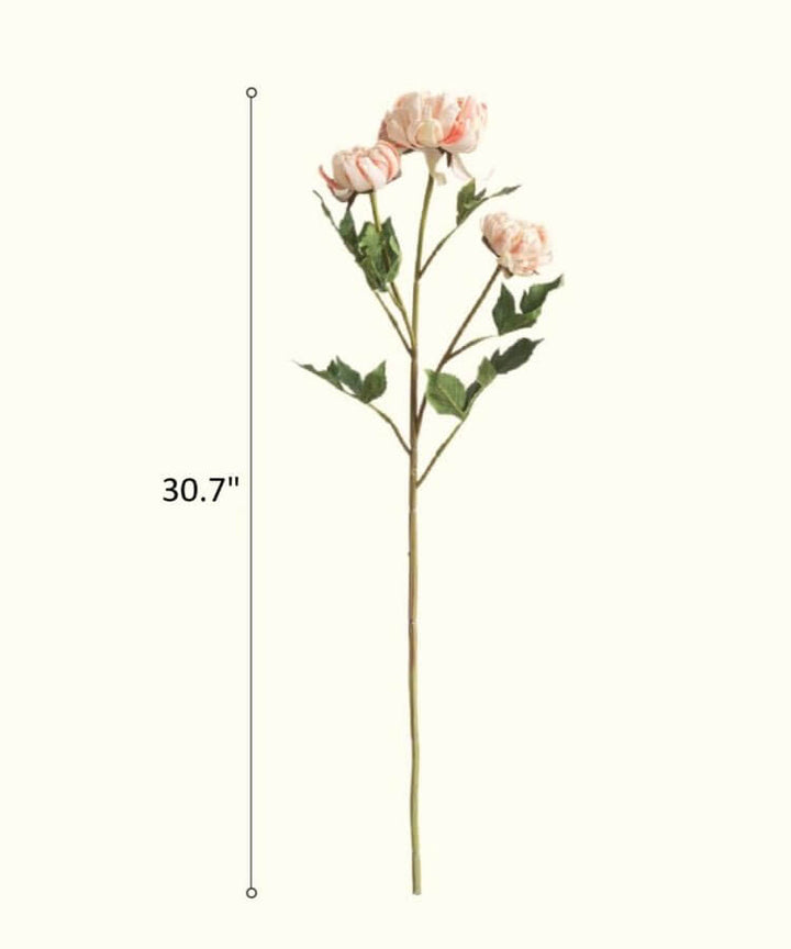Three-Head Seattle Dahlia Flower Stem 30.7" Tall