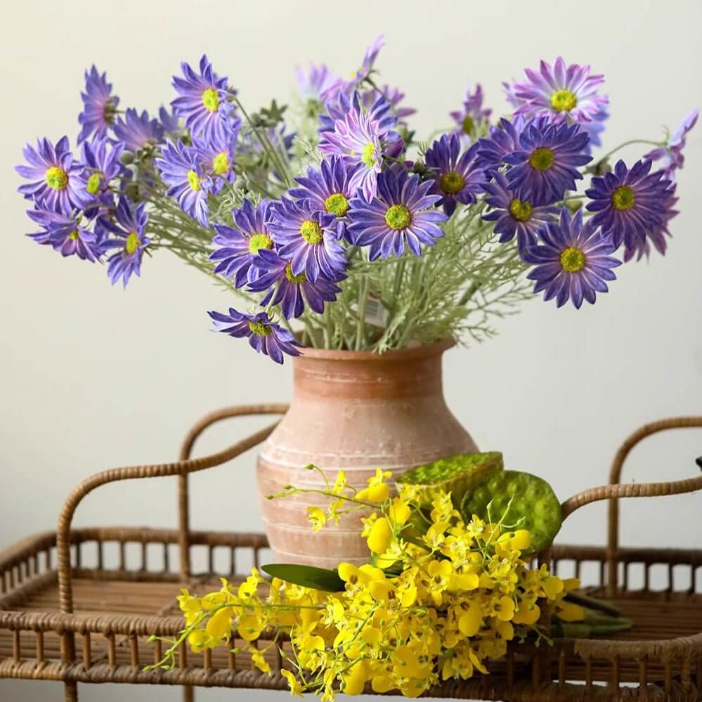 Summer Chrysanthemum Flower Stem in Purple 23.6" Tall