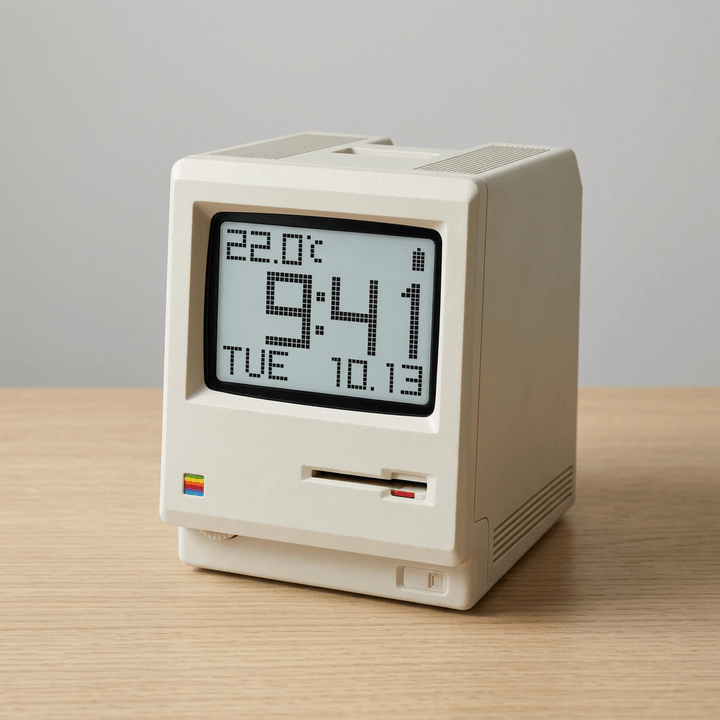 Maclock Retro Computer Alarm Clock - Desk