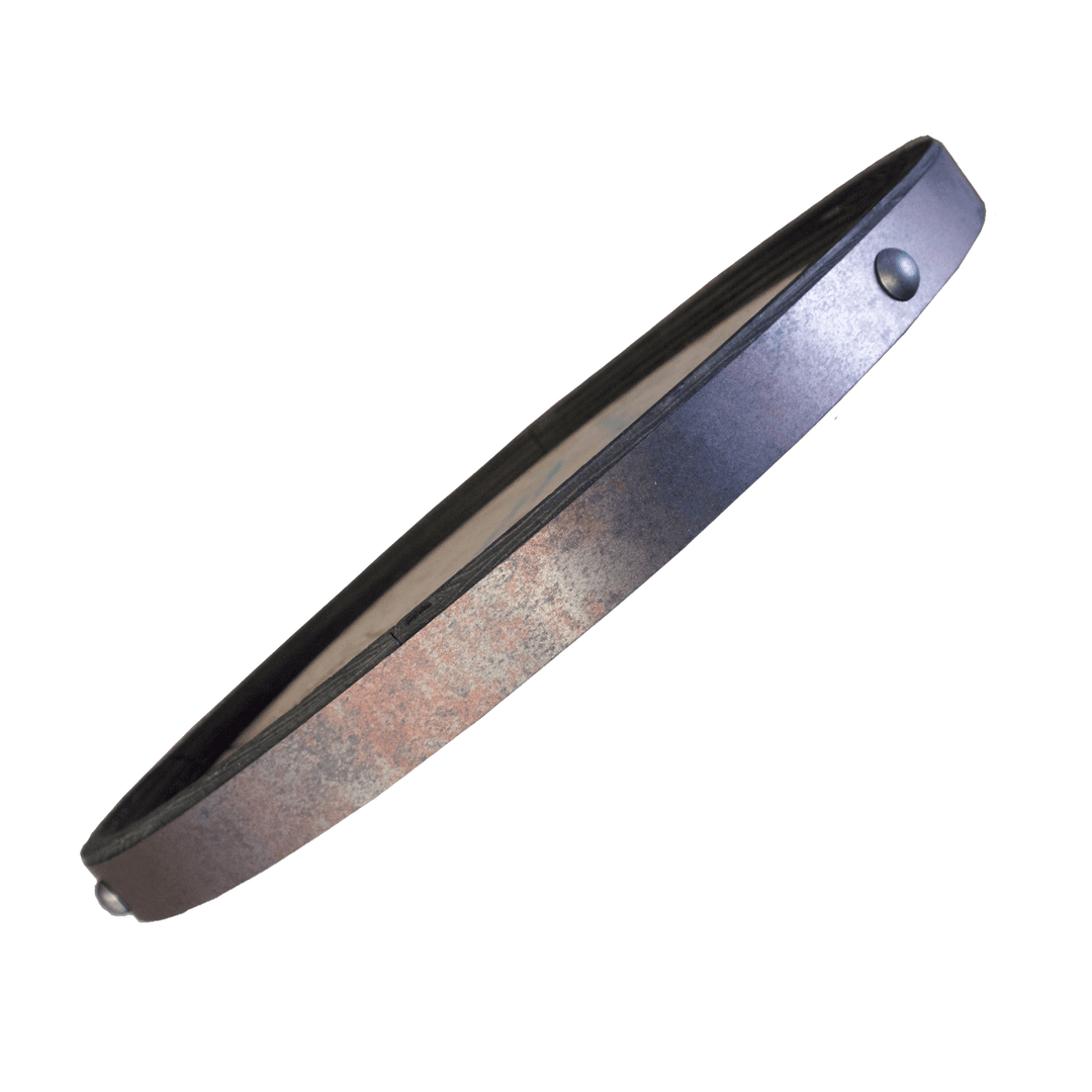 Edge of round metal wall sign