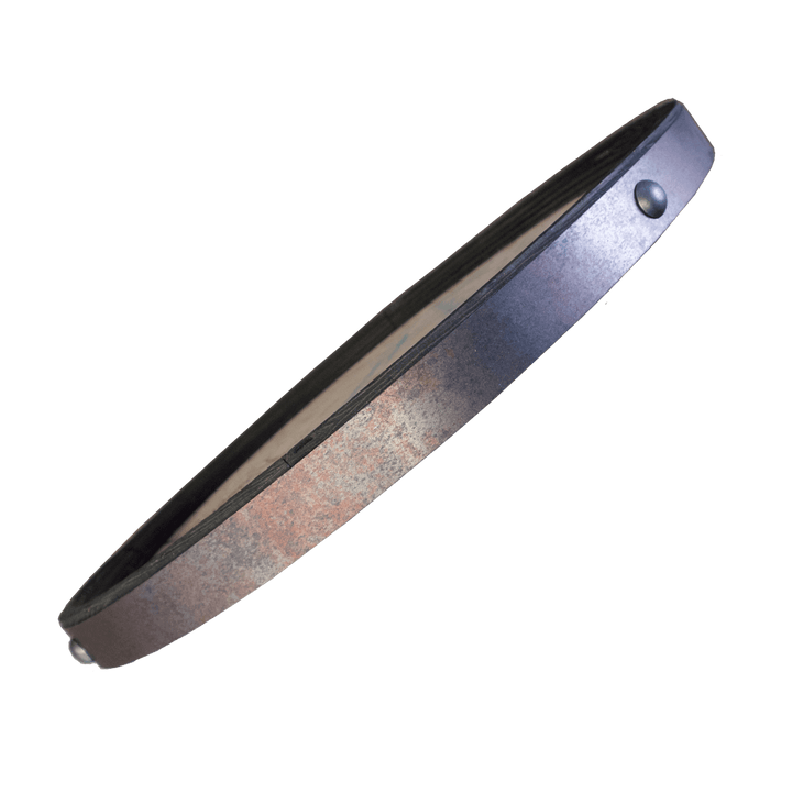 Edge of round metal wall sign