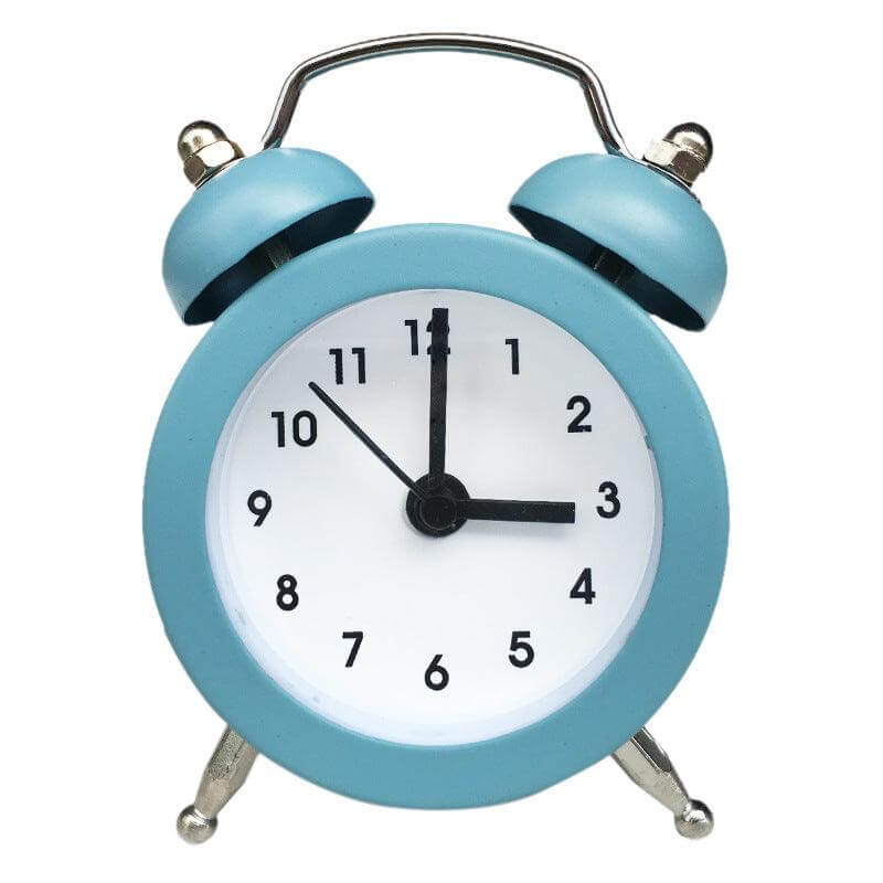Mini Twin Bell Analog Alarm Clock with Backlight