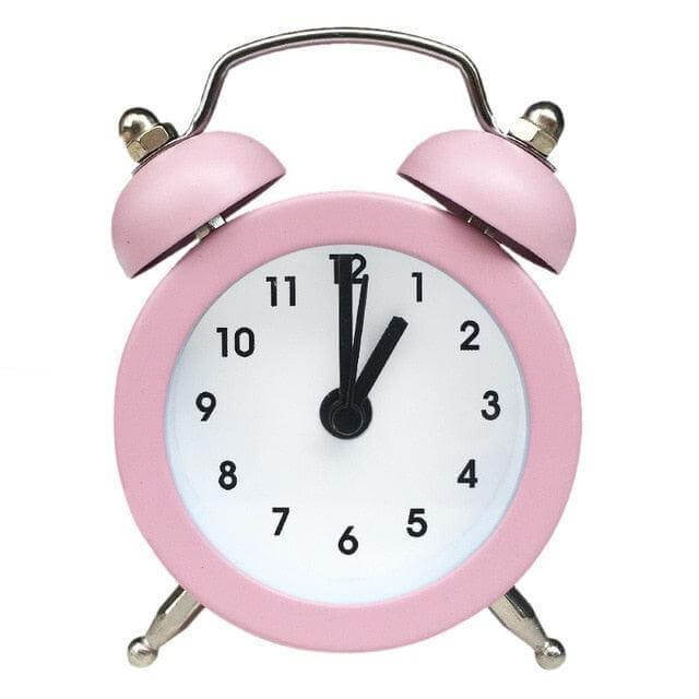 Mini Twin Bell Analog Alarm Clock with Backlight