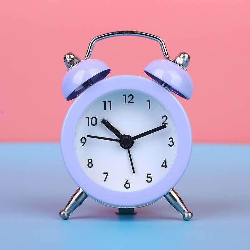 Mini Twin Bell Analog Alarm Clock with Backlight