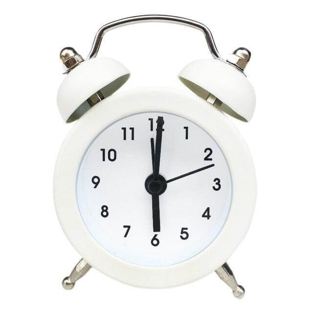 Mini Twin Bell Analog Alarm Clock with Backlight
