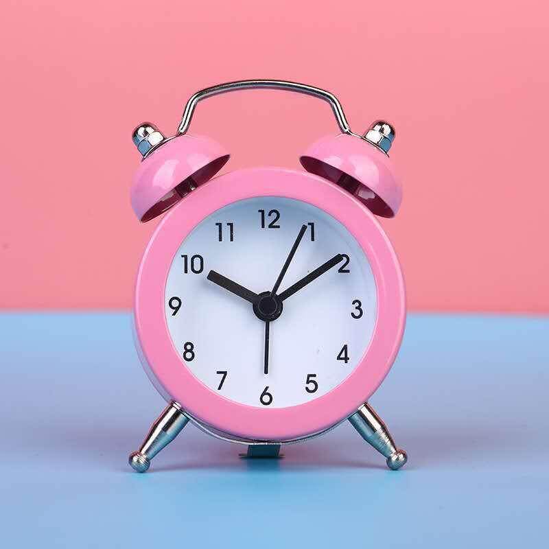 Mini Twin Bell Analog Alarm Clock with Backlight