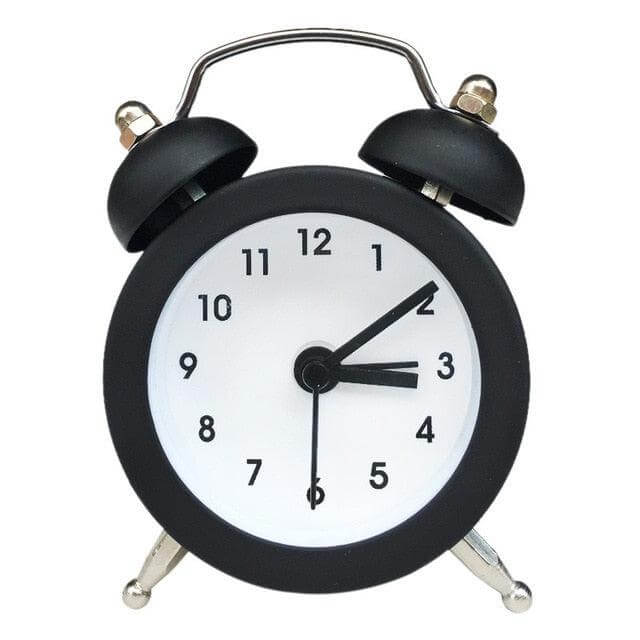 Mini Twin Bell Analog Alarm Clock with Backlight