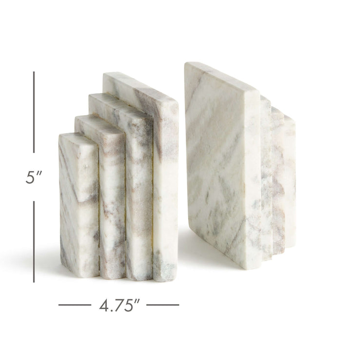 JAQUELINE MARBLE BOOKENDS, SET OF 2