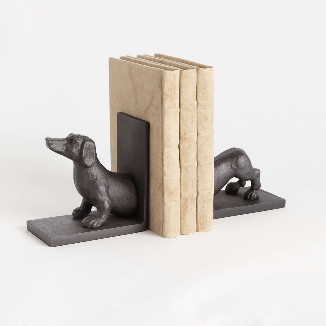 DACHSHUND BOOKENDS, SET OF 2