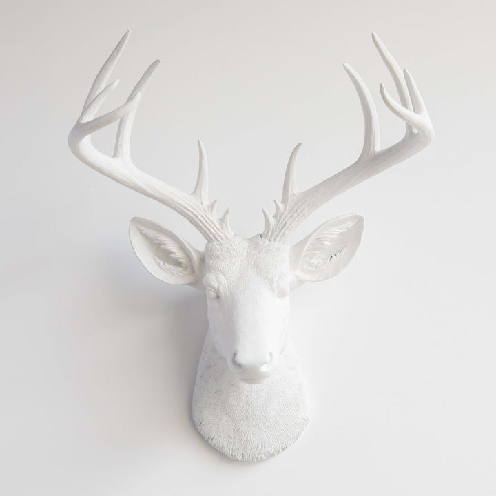 Handcrafted Faux Deer Head Wall Sculpture