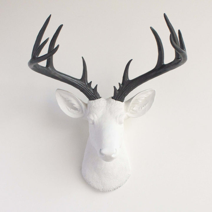 Handcrafted Faux Deer Head Wall Sculpture
