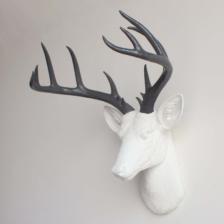 Handcrafted Faux Deer Head Wall Sculpture