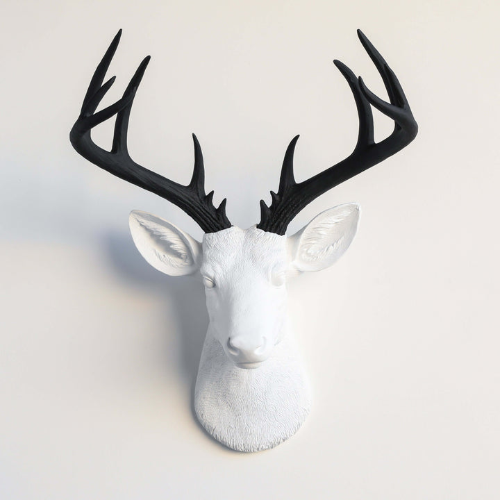 Handcrafted Faux Deer Head Wall Sculpture
