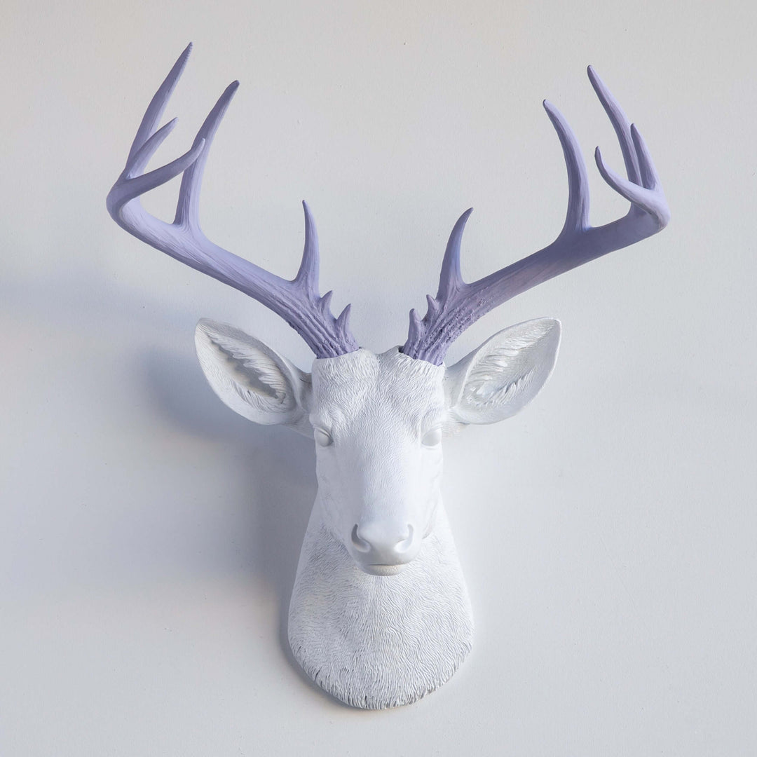 Handcrafted Faux Deer Head Wall Sculpture