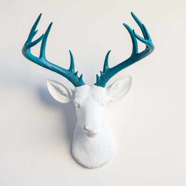 Handcrafted Faux Deer Head Wall Sculpture