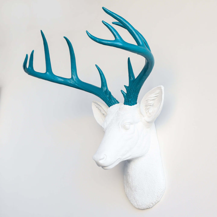 Handcrafted Faux Deer Head Wall Sculpture