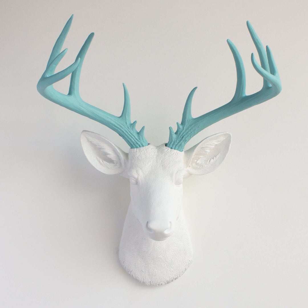 Handcrafted Faux Deer Head Wall Sculpture