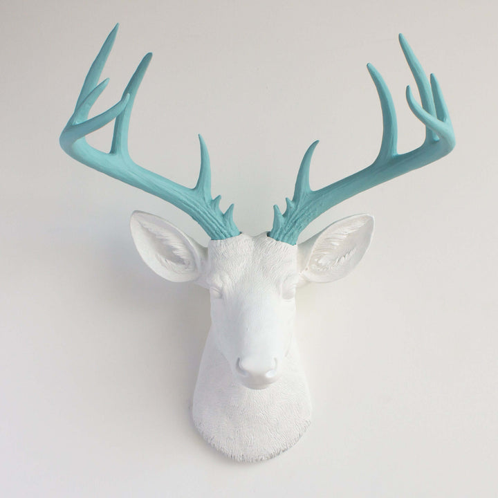 Handcrafted Faux Deer Head Wall Sculpture