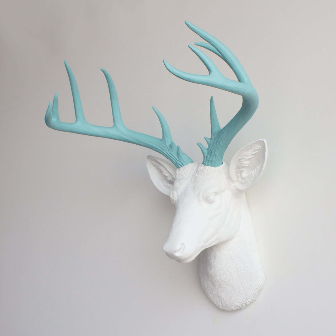 Handcrafted Faux Deer Head Wall Sculpture