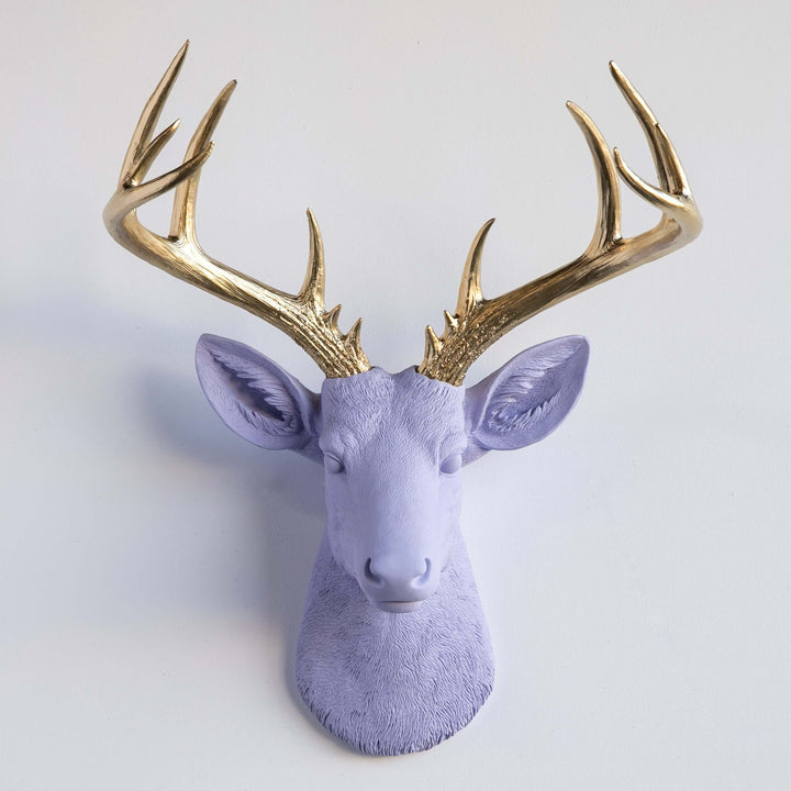 Handcrafted Faux Deer Head Wall Sculpture