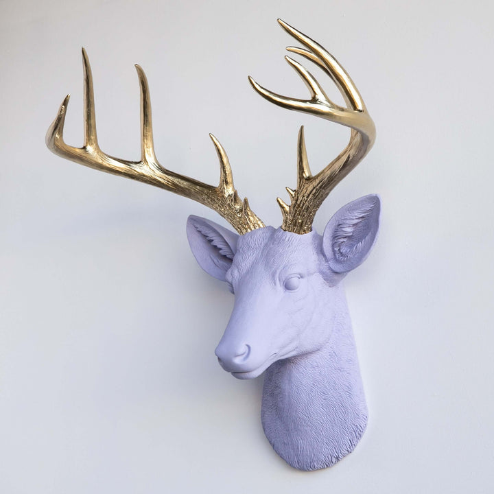 Handcrafted Faux Deer Head Wall Sculpture