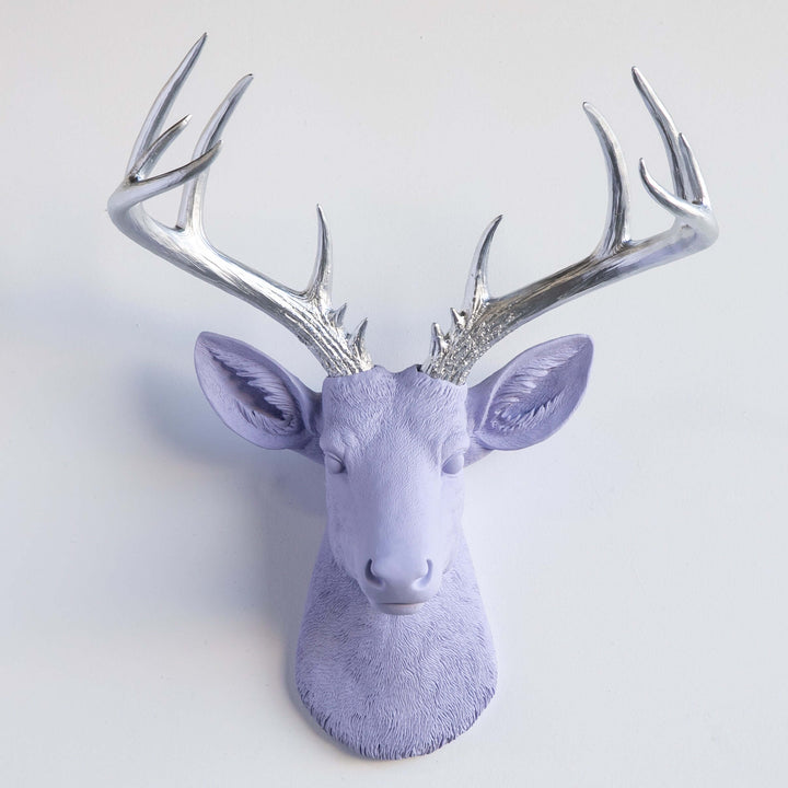 Handcrafted Faux Deer Head Wall Sculpture