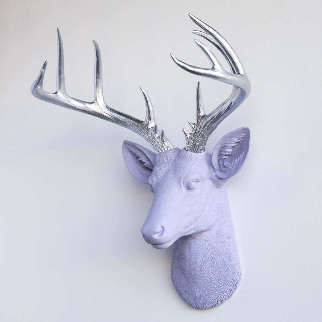 Handcrafted Faux Deer Head Wall Sculpture