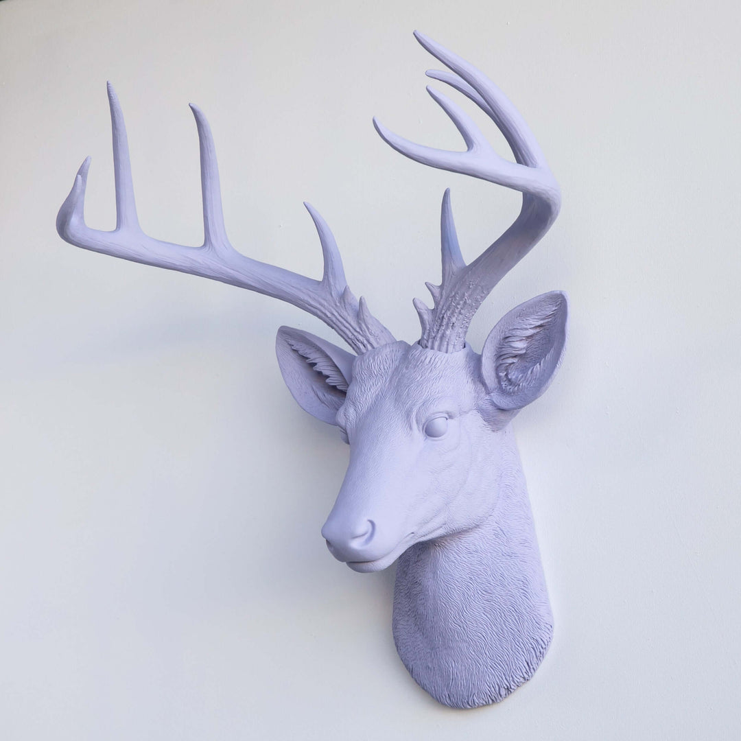 Handcrafted Faux Deer Head Wall Sculpture