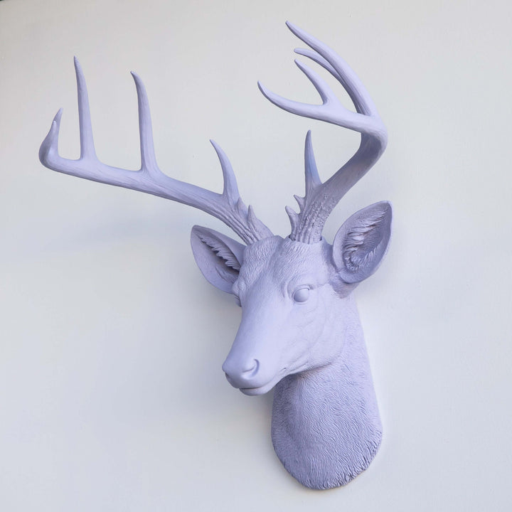 Handcrafted Faux Deer Head Wall Sculpture