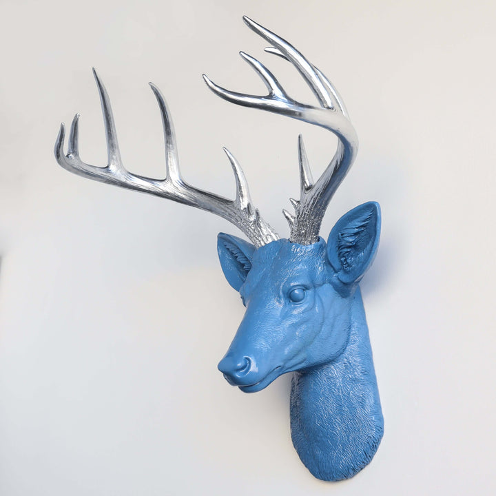 Handcrafted Faux Deer Head Wall Sculpture