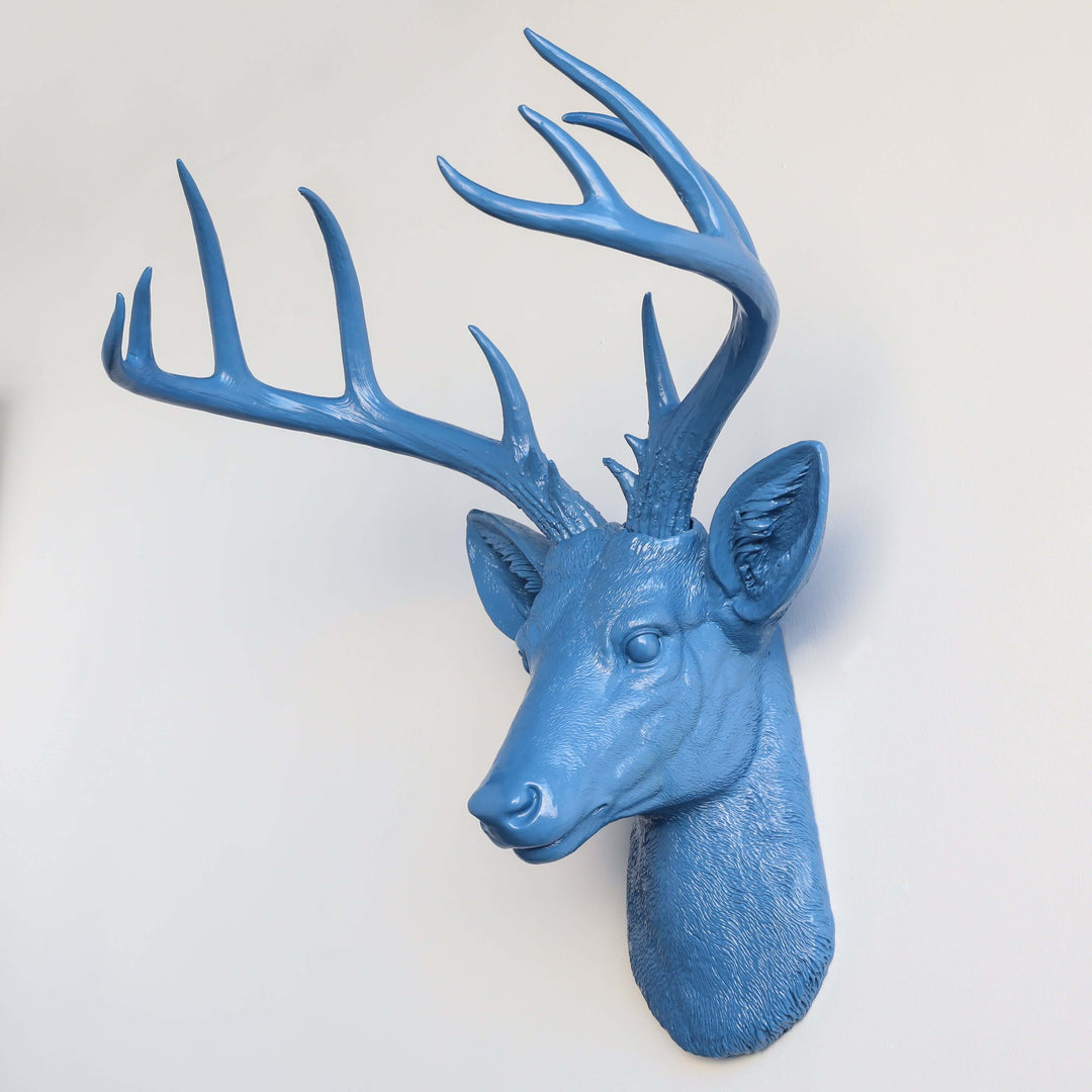 Handcrafted Faux Deer Head Wall Sculpture