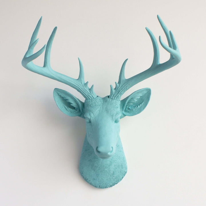 Handcrafted Faux Deer Head Wall Sculpture
