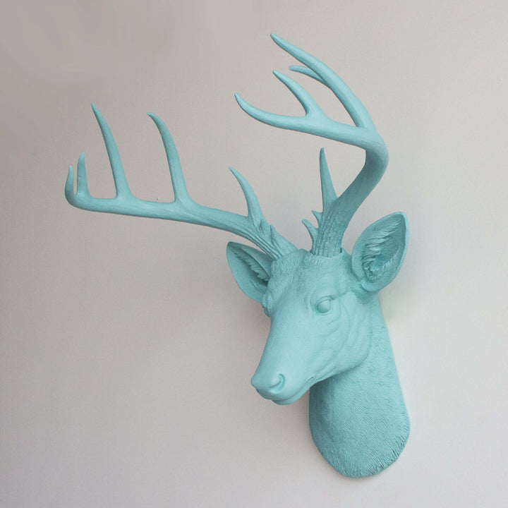 Handcrafted Faux Deer Head Wall Sculpture