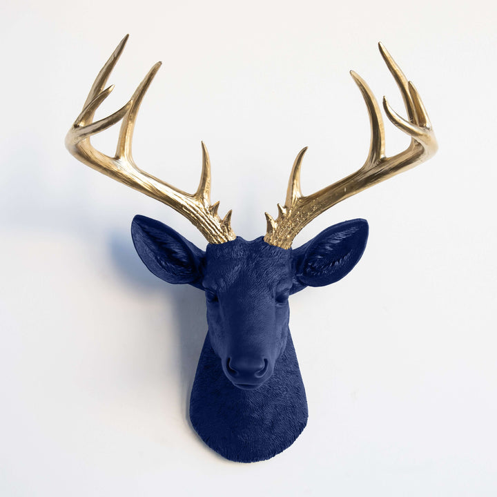 Handcrafted Faux Deer Head Wall Sculpture