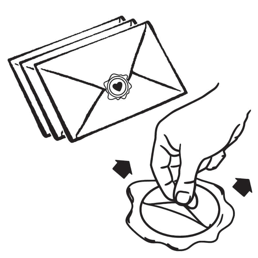 Crown Adhesive Wax Seal Stickers